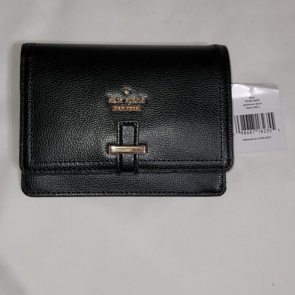 Kate Spade Dina Patterson Drive Black Wallet
